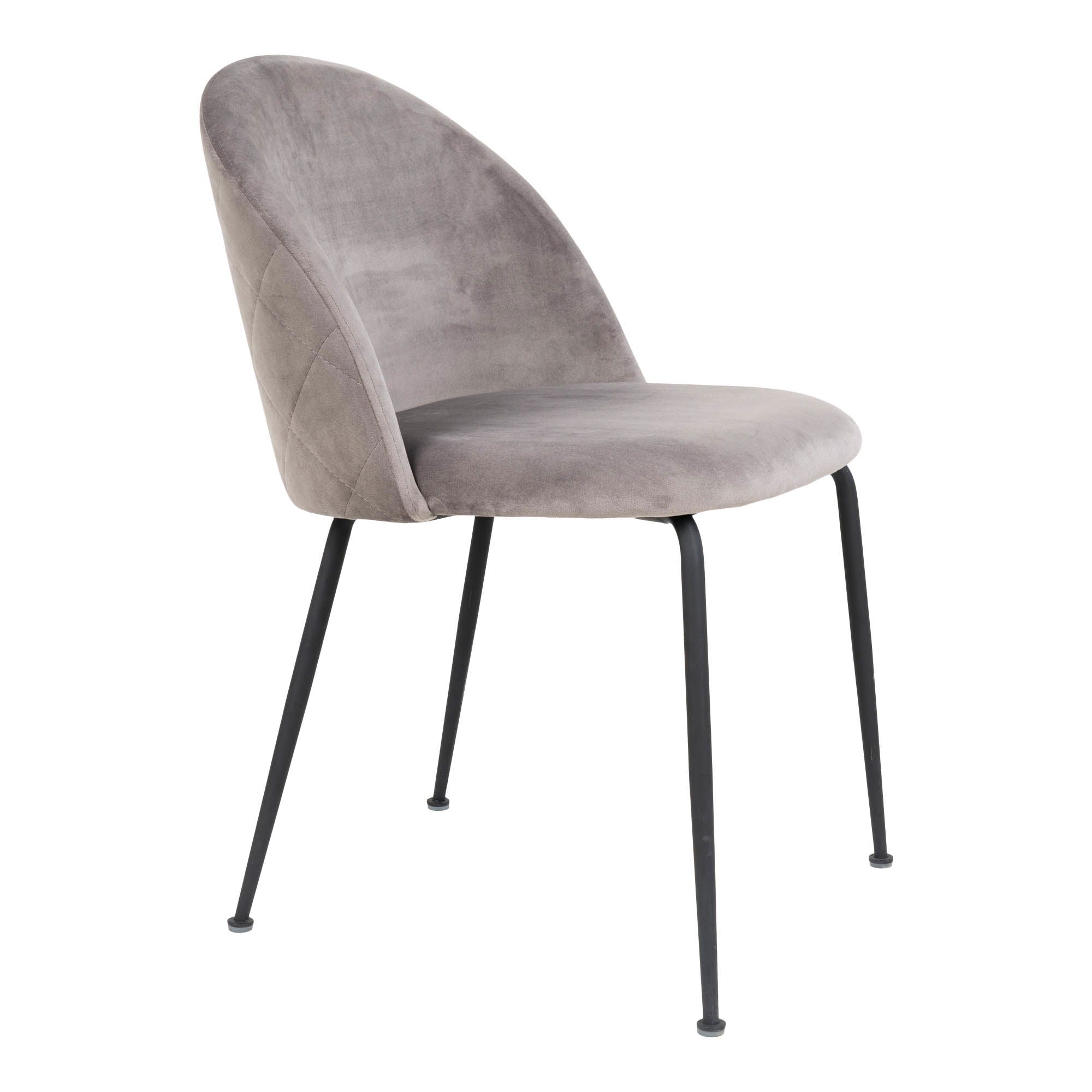 Geneve Esszimmerstuhl 2er Set – Polsterstuhl mit Samtbezug, 51×56×76 cm